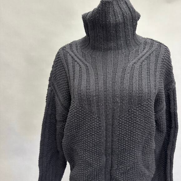 Smartwool‎ Spruce Creek Turtleneck Sweater Merino Wool Sweater Black Size Medium - Picture 2 of 16